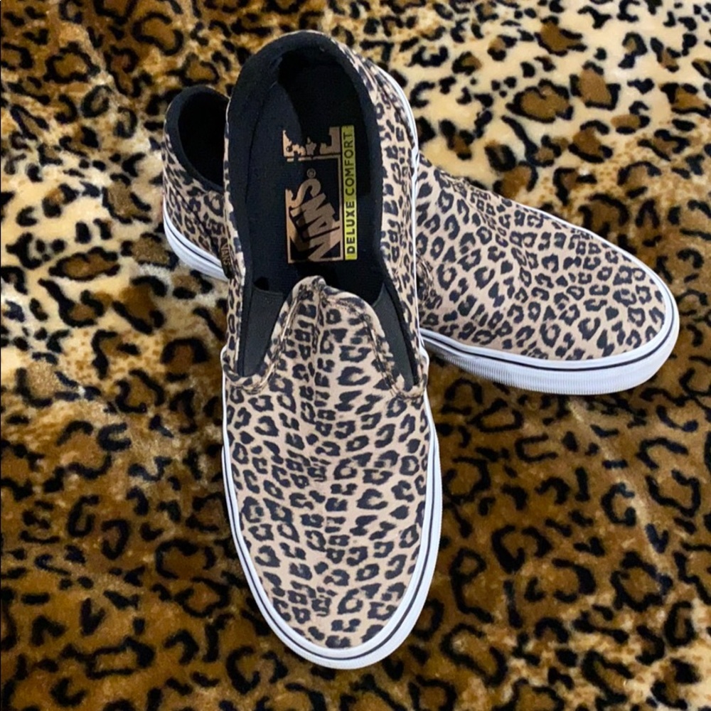 Vans Leopard Slip Ons